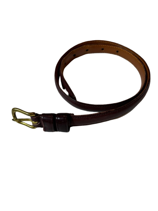Coach Accessories - Vintage Coach Brown Leather Skinny Belt Brass Buckle 28 90s Preppy